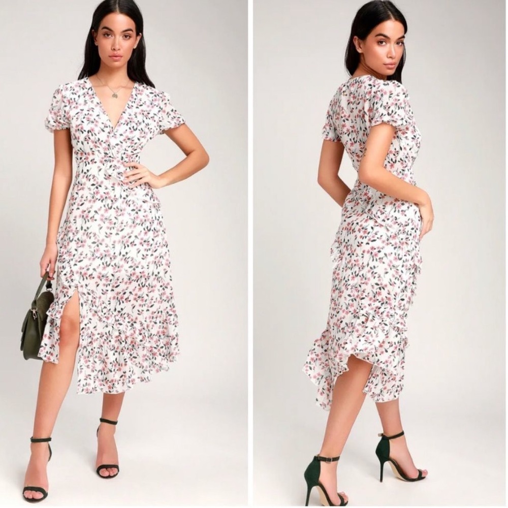 Lulus ruffled floral dress